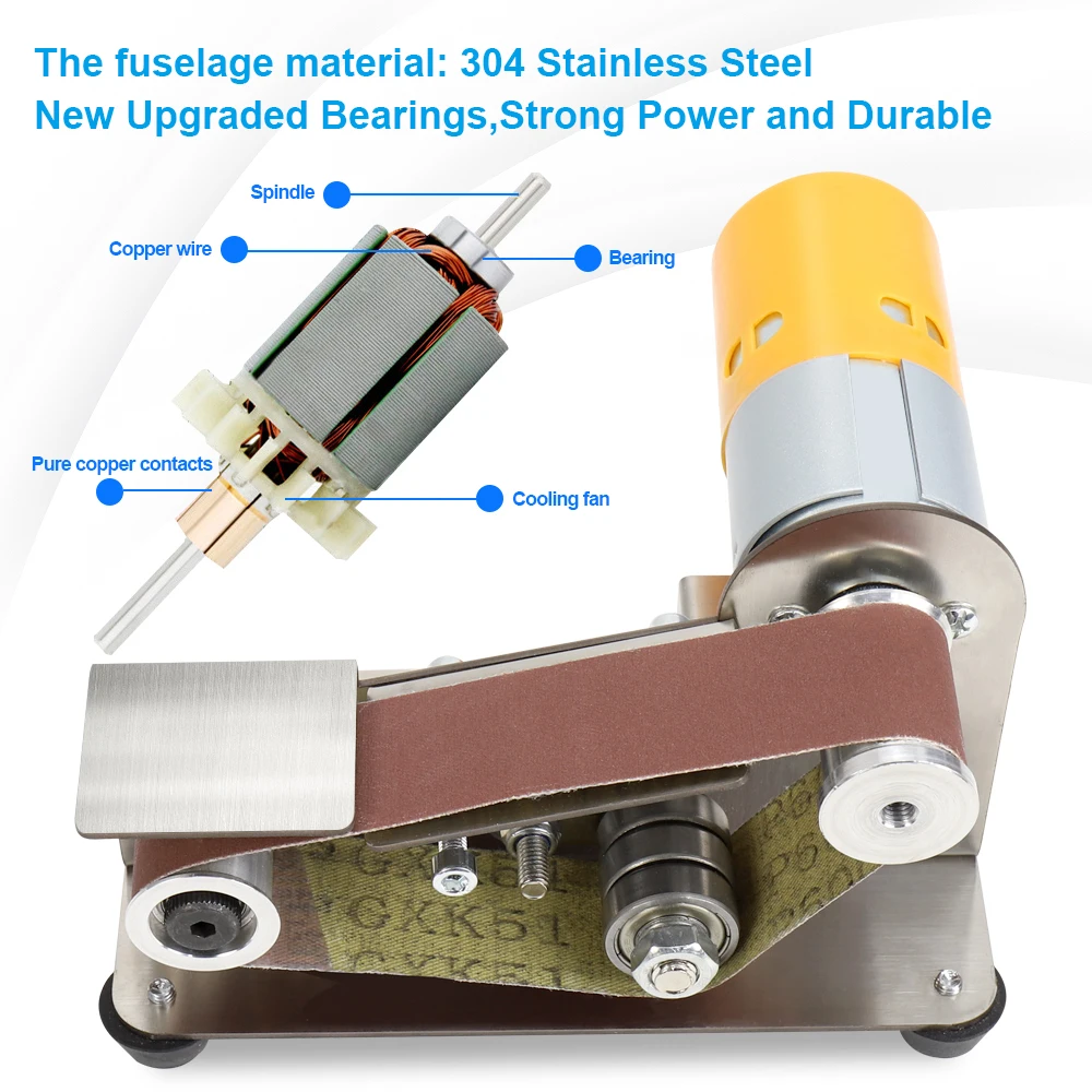 Belt Sander 30MM FIRECORE Knife Cutter Edges Sharpener Electric 7 Speed Regulation DIY Polishing Grinding