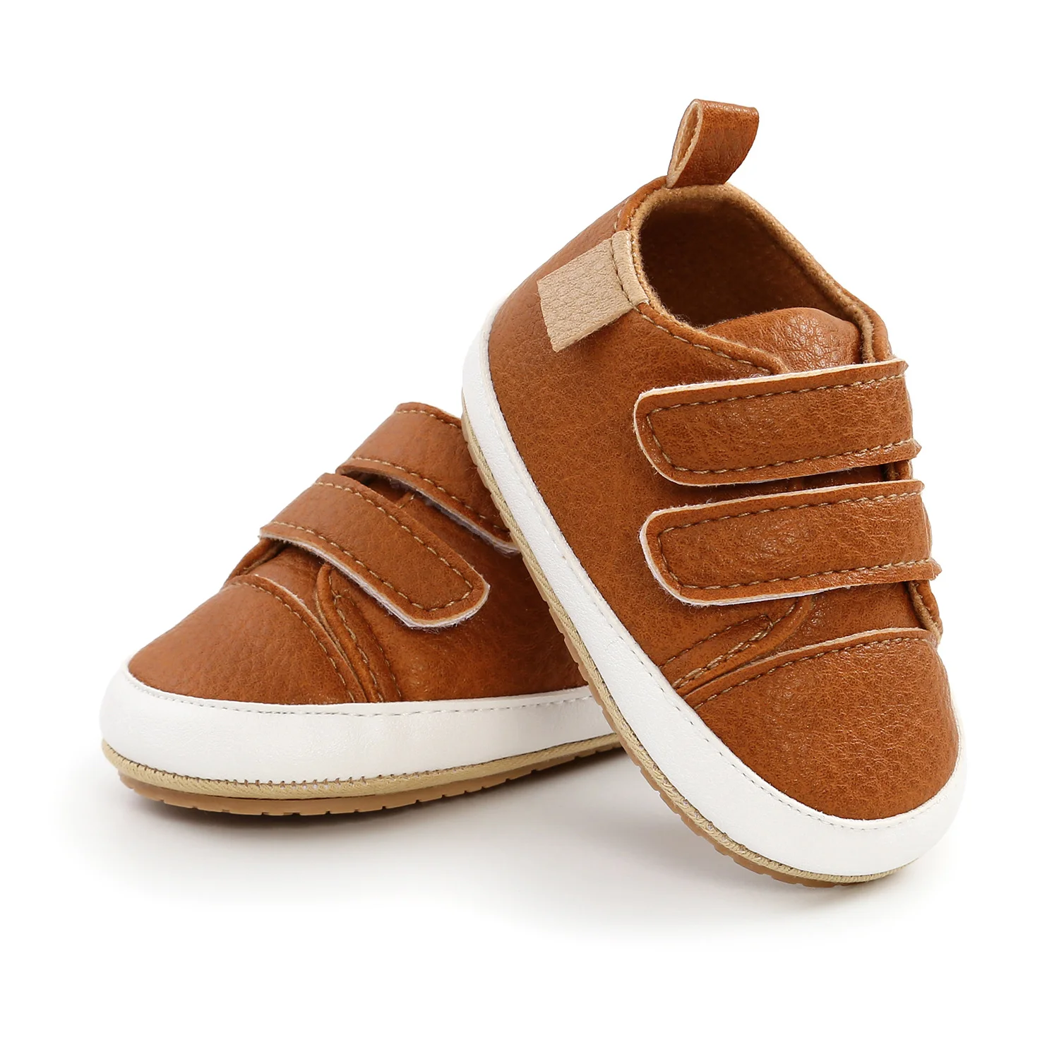 Walking Baby Shoes PU Casual Sneakers Rubber Non-slip Infant Boys Girls First Walkers 0-18 Months