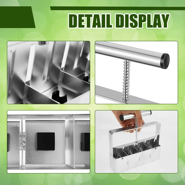 Talajblokk-Készítő Mikrokalap-Blokkoló Készlet Kézi Ergonómiai Óvoda Szerszám Rozsdamentes Acél Növényi Átültetés - Image 6