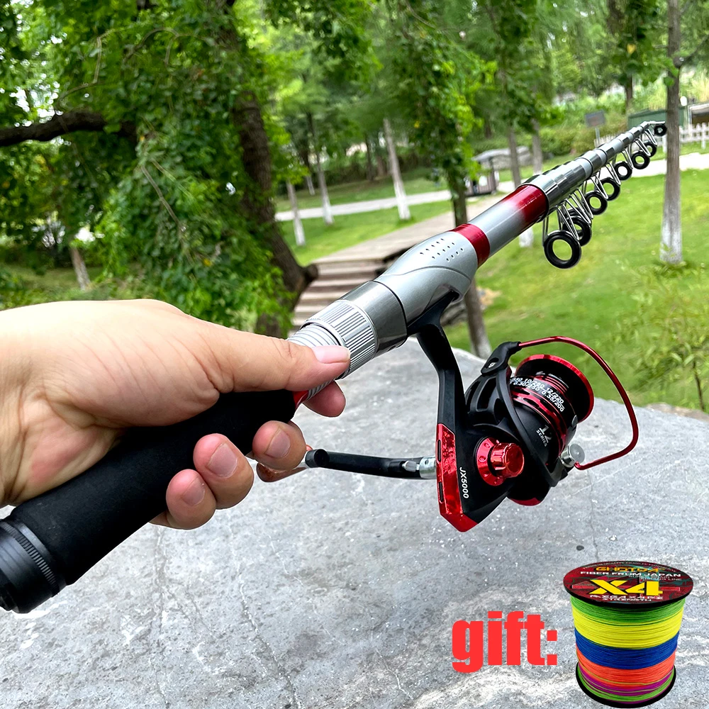 

Hard Fishing Rod Combo Strong and Durable 1.8M-3.6M & 2000 3000 5000 Series Spinning Reel Gear Ratio 5.5:1 Fishing Kit Set Fast