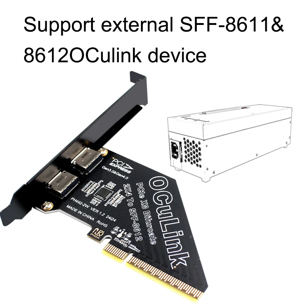 Adattatore Oculink SFF-8612 da 8X a PCIE X16 PCI-Express con connettore