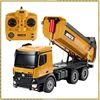 Huina 1582 Alloy Remote-controlled Dump Truck Simulation Multifunctional Loader Excavator Engineering Vehicle Model Adult Toy Gi 1
