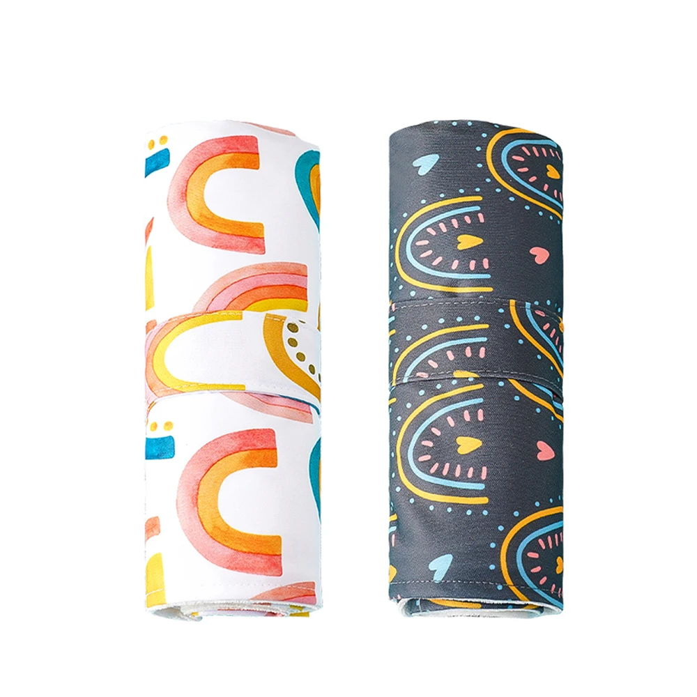 HappyFlute New Two Piece Sets Washable&Reusable Diaper Changing Mat Portable Nappy Pad Waterproof Cover Mattress For Baby