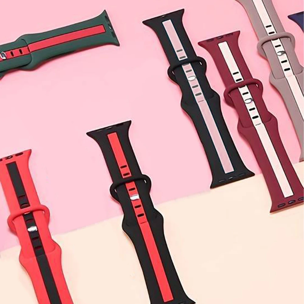 2023 Nuovo Kebitt Per Cinturino In Silicone Apple Watch Per Apple Watch Series Se 1 2 3 4 5 6 7 8 9 Iwatch Ultra 2 Band Sports Band