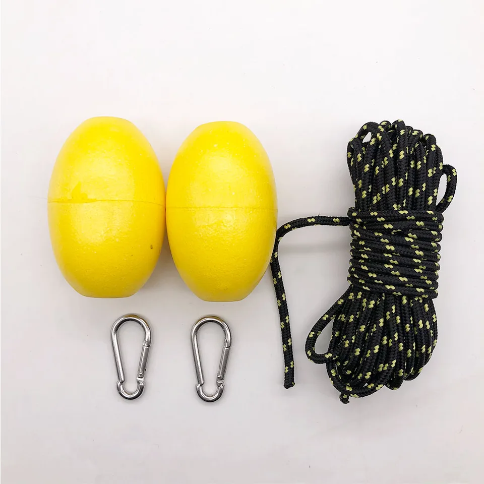 Cuerda Flotante De 9 Metros (30 Pies) Para Remolque - Con Boya Y Gancho De Metal - Alta Visibilidad, Nylon PVC - Ideal Para Kayak, Barcos Y Camping