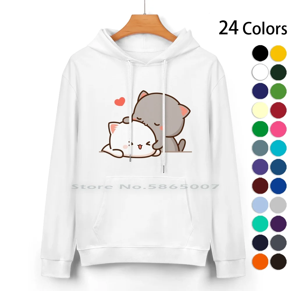 

Snuggles-Mochi Peach And Goma Cute Cat Love Pure Cotton Hoodie Sweater 24 Colors Cute Bears Milk Mocha Cute Teddy Bears Cute