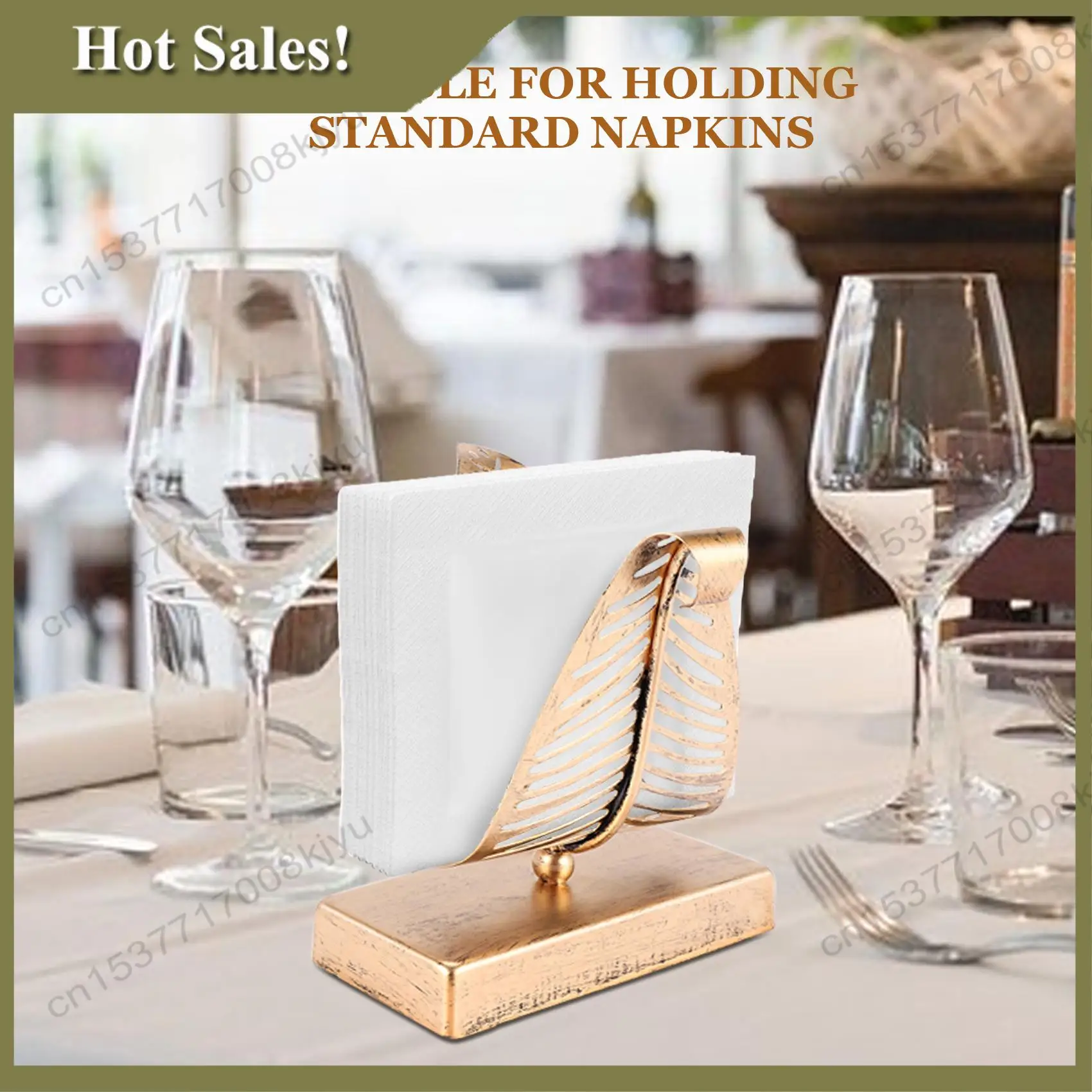 -A23G 잎 디자인의 독립형 현대식 냅킨 홀더, 데스크탑 종이 타월 디스펜서, 냅킨 보관함