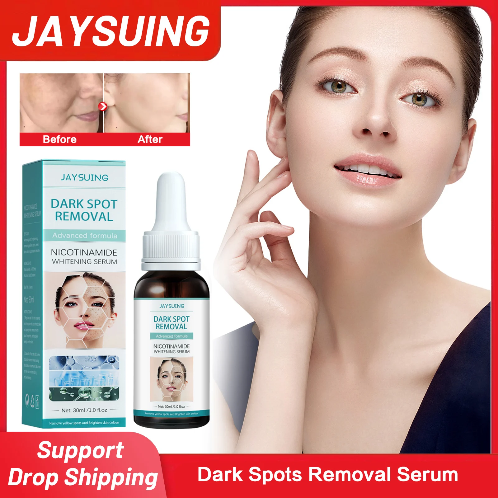 Dark Spots Removal Serum Reduce Freckle Fade Chloasma Remove Pigmentation Melanin Even Skin Tone Brighten Whitening Face Essence