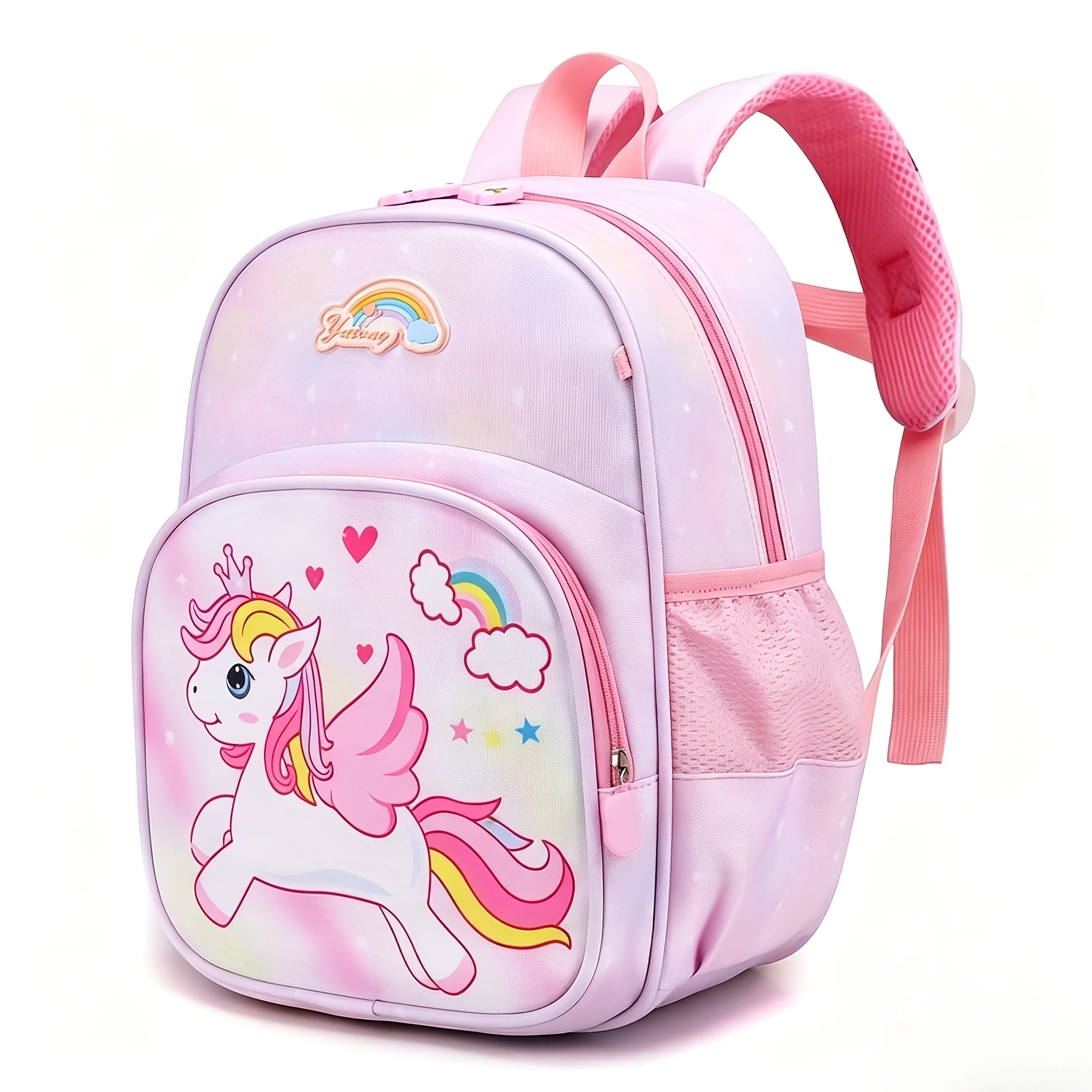 Children's Unicorn Backpack, Travel Backpack, Cute Cartoon Kindergarten Backpack for Girls, Pink and Purple Backpacks 1