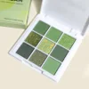 Green Eyeshadow Avocado Cream Nine-Color Brightening Eye Enhancer Reflective Diamond Nine-Square Eyeshadow Palette 4