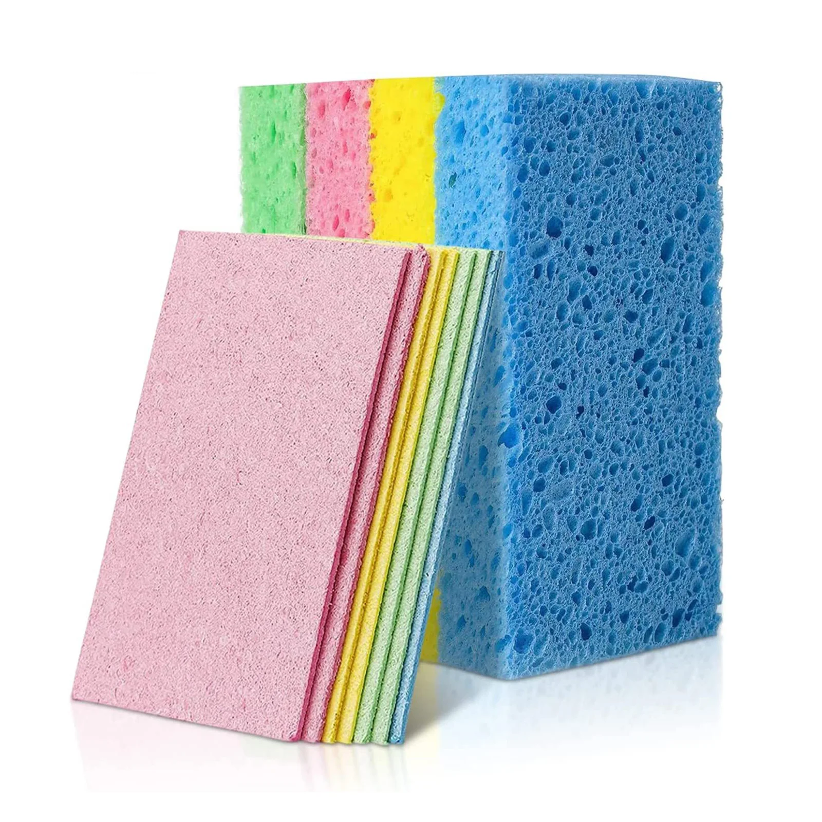 DIY.STORE 40 Pack Kitchen Sponges, Compressed Cellulose Sponges Non Scratch Natural Dish Sponge Bathroom Cars Funny Cut Outs Diy Kids