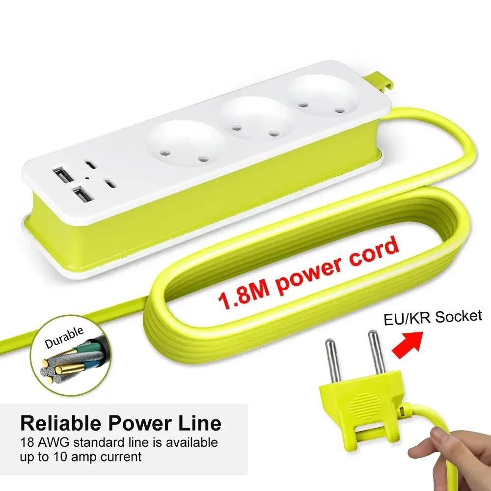 Power Strip Travel Plug Strip EU Plug AC Outlet Multiprise Extension Cord Electrical Socket Network Filter With USB power strip