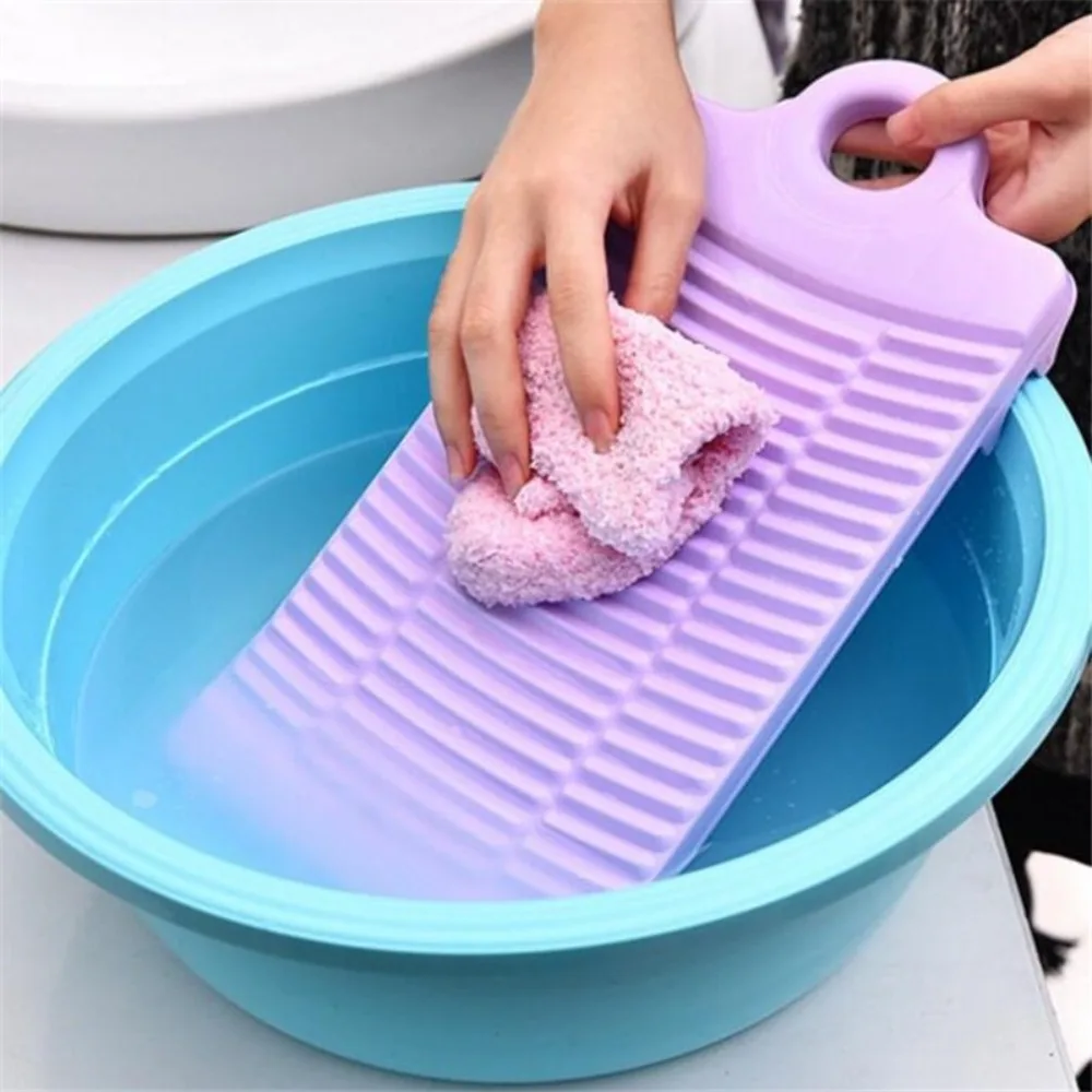 Plastic Washboard Antislip Thicken Washing Board Clothes Cleaning for Laundry Cleaning Tool Bathroom Accessories
