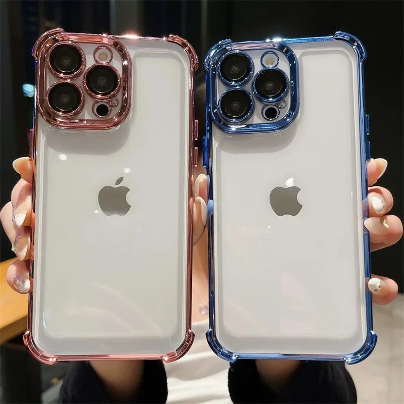 Luxury Plating Shockproof Clear Soft Phone Case