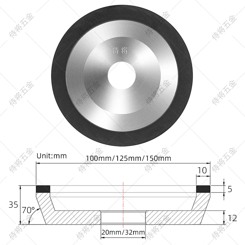 11A2 SDC Diamond Resin Grinding Wheel Cup Grinder Disc For Carbide Ceramics Universal Grinder Tool 100/125/150mm Customizable grinding disc abrasive wheel grinding wheel