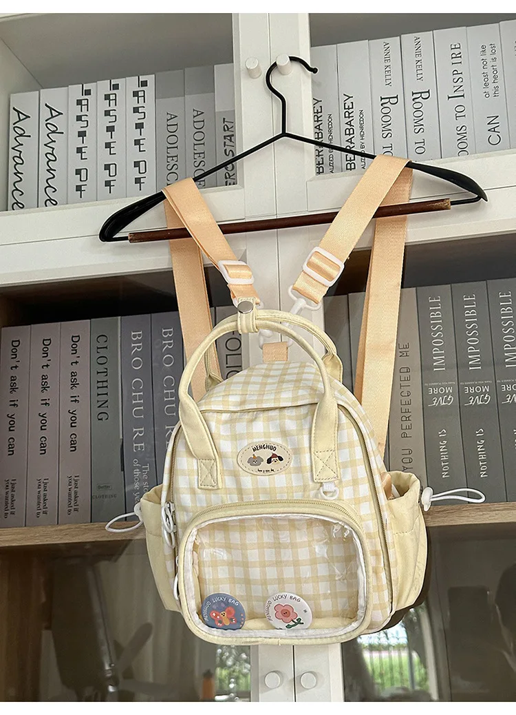Kawaii Pastel Grid Harajuku Ita Tote Bag