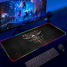 

Large RGB Mouse Pad xxl Gaming Mousepad LED Mause Pad Gamer Baldurs Gate Mouse Carpet Big Mause Pad PC Desk Pad Mat with Backlit