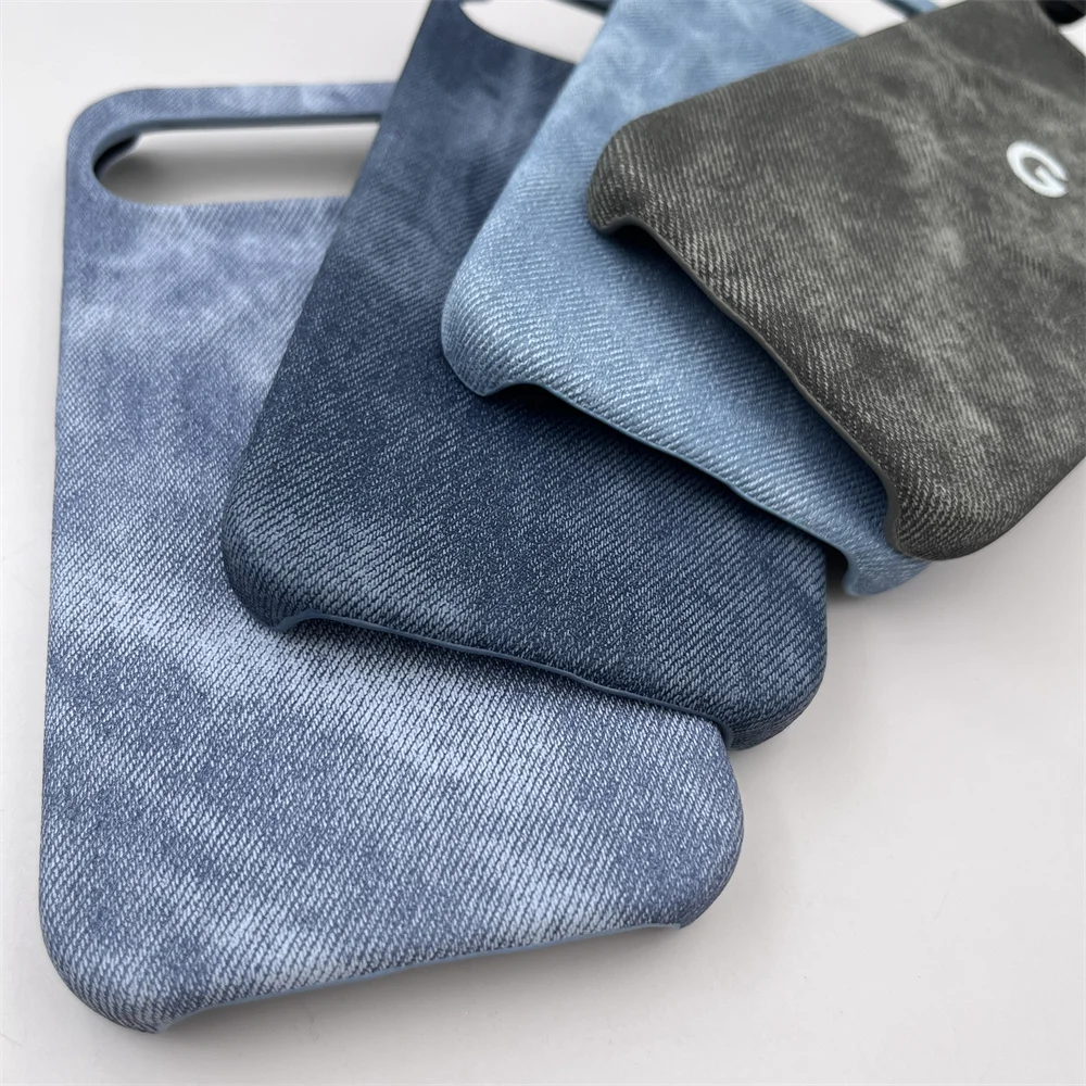 Luxury Denim Magnetic Phone Case with Shockproof Frameless Cooling Design
