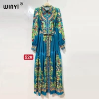 WINYI gros robes musulmanes pour femme robe maxi imprimé fleuri caftan abaya dubaï luxe été bohème robe de soirée 2