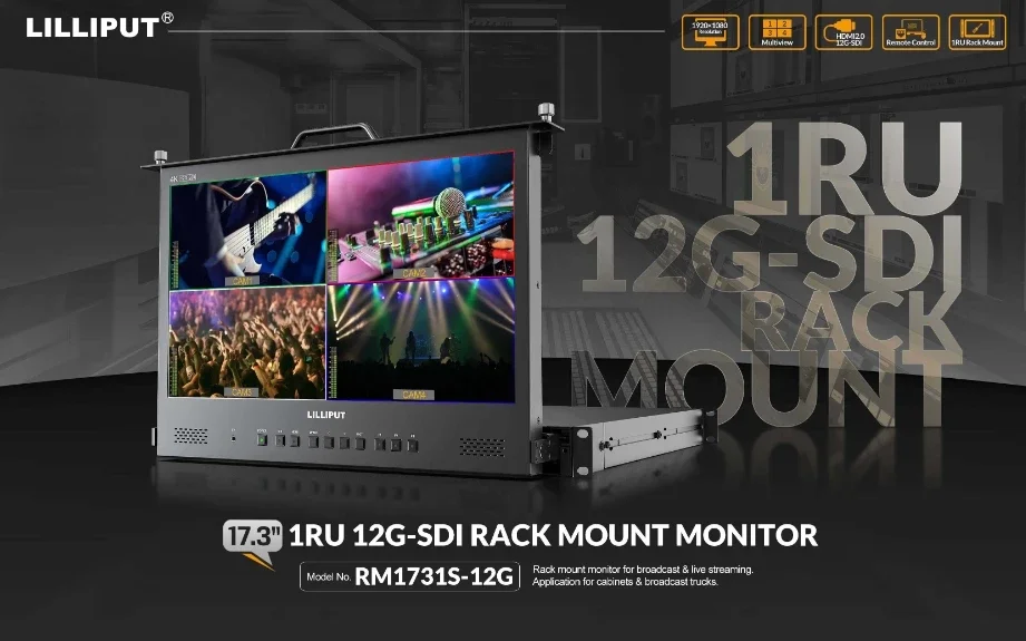 LILLIPUT RM-7025 RM-7028S RM7029S RM-503S RM1731S RM-1730S RM-0208S RM1731S-12G RM7026-12G 3RU 1RU rackmount RM Series Monitor