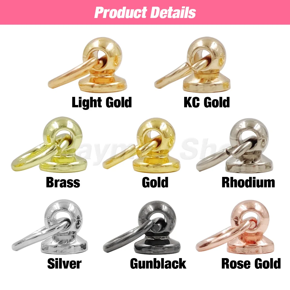 Jewelry Making Supplies Craft Supplies 20set 7/8/10mm Metal Chicago Screw Rivet Ball Post Screwback With O Ring Stud For Leathercraft Phone Case Decoration Accessories