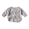 New Arrival Bamboo Cotton Long Sleeve T-Shirt for Spring/Autumn Unisex Kids, Korean Style Pure Cotton Base Shirt Baby Top 5