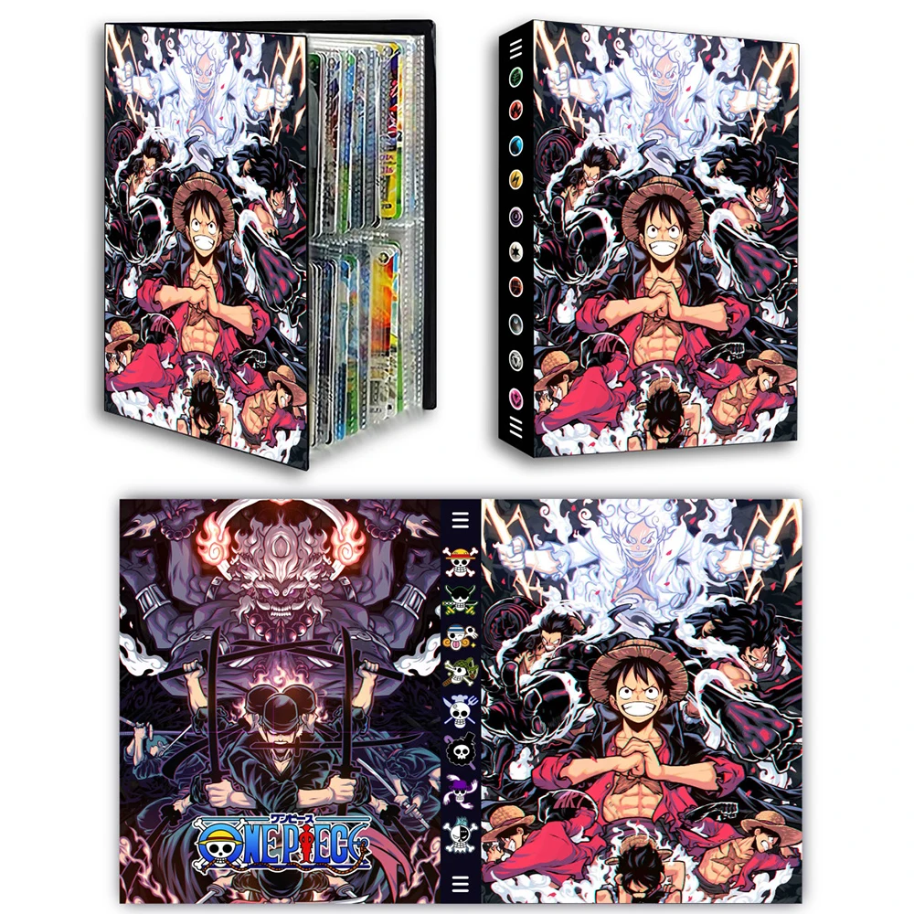 ONE PIECE Cards Album 240Pcs Card Book Map Letters Holder Binder Monkey D. Luffy Roronoa Zoro Anime Card Protector Notebook Gift