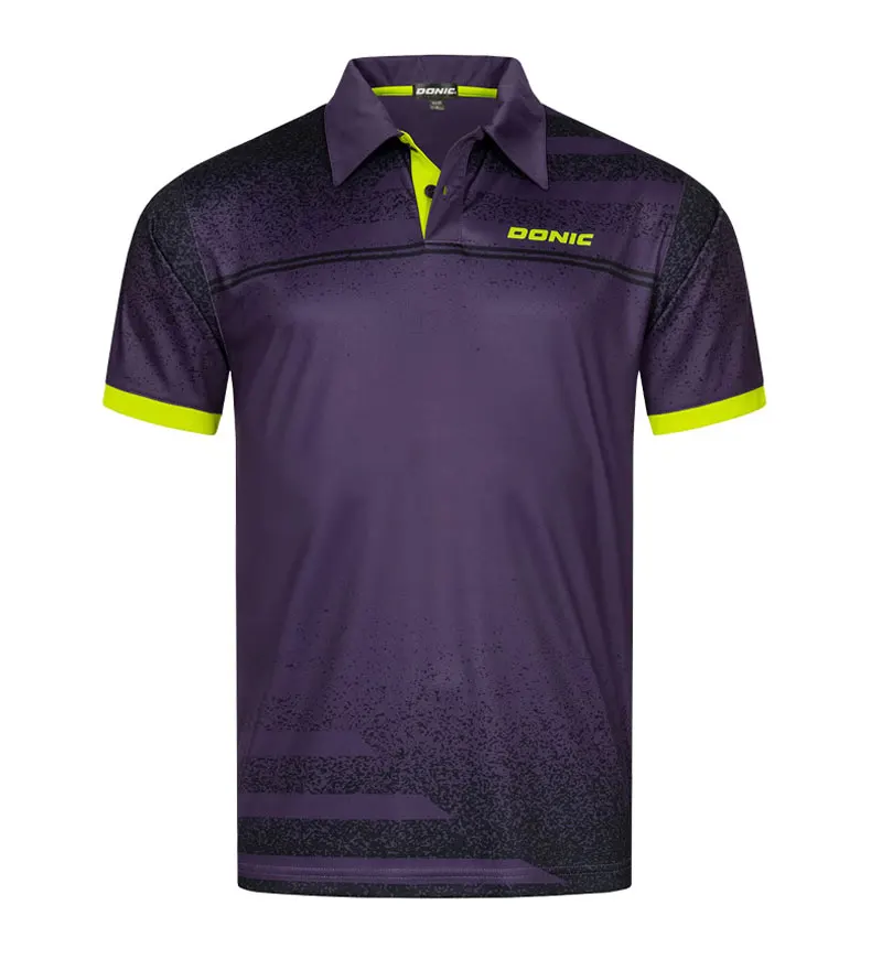 Authentic DONIC Lapel Table Tennis Jersey Quick Dry Sports T-shirt Breathable Short Sleeve Ping Pong Shirt Men and Women sport t shirt badminton table tennis clothes set