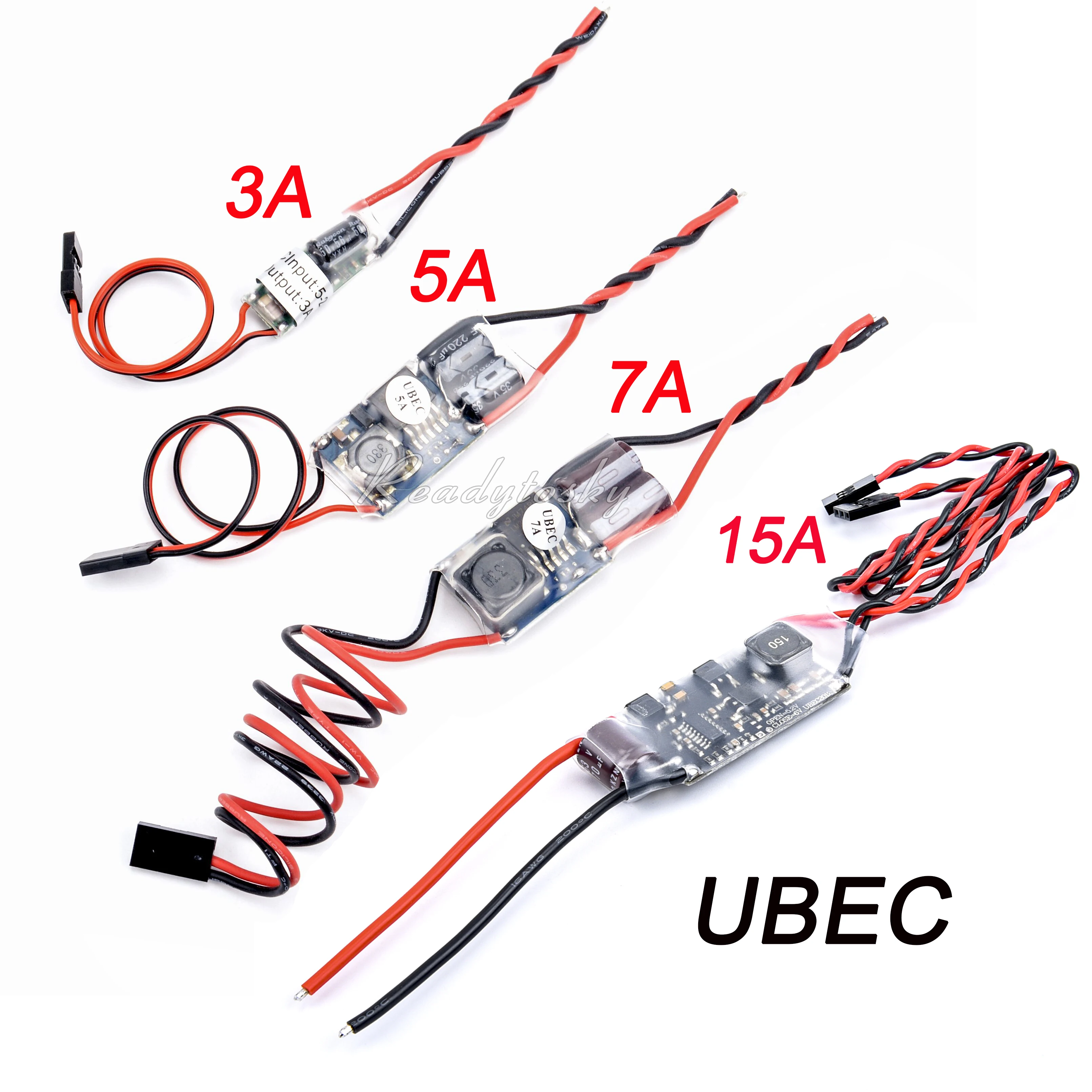 

FPV RC UBEC BEC 5V 3A 5A 7A 15A 5V/3A/5A/7A/15A Lowest RF Noise BEC Full Shielding Antijamming Switching Regulator