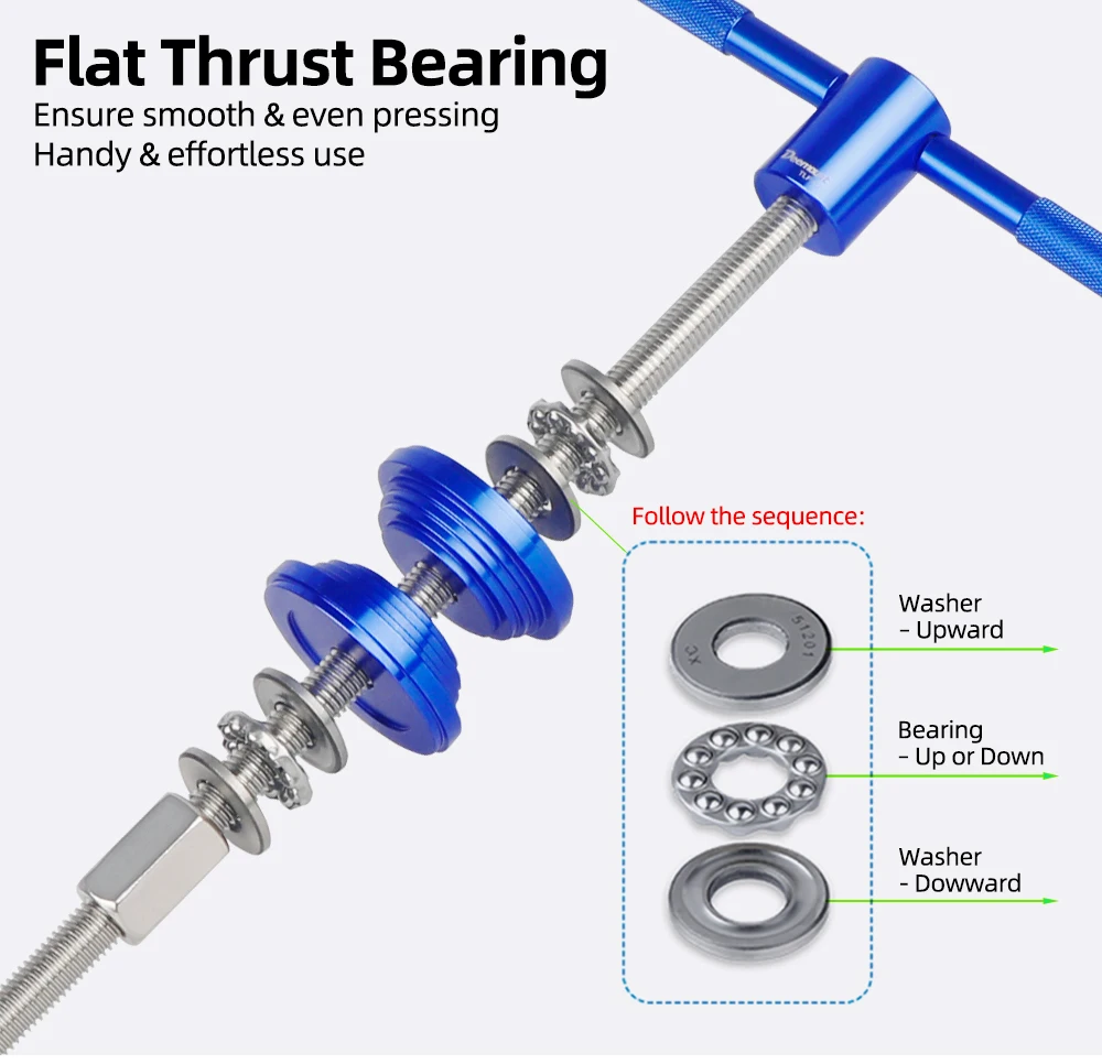 Description Picture 6 of itemDeemount 250/400mm Length Press-in Tool for Bicycle Bottom Bracket Install B.B. Headset Cup Remove Static Presser Knurling Handl