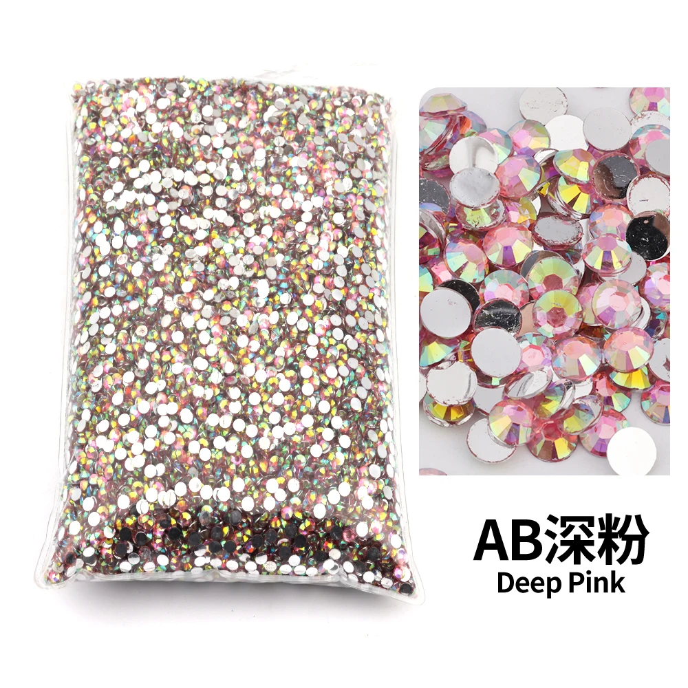 Variety Pack of Small Resin Rhinestones for Nail Art and DIY Crafts - Bulk Wholesale Flat Back Crystals