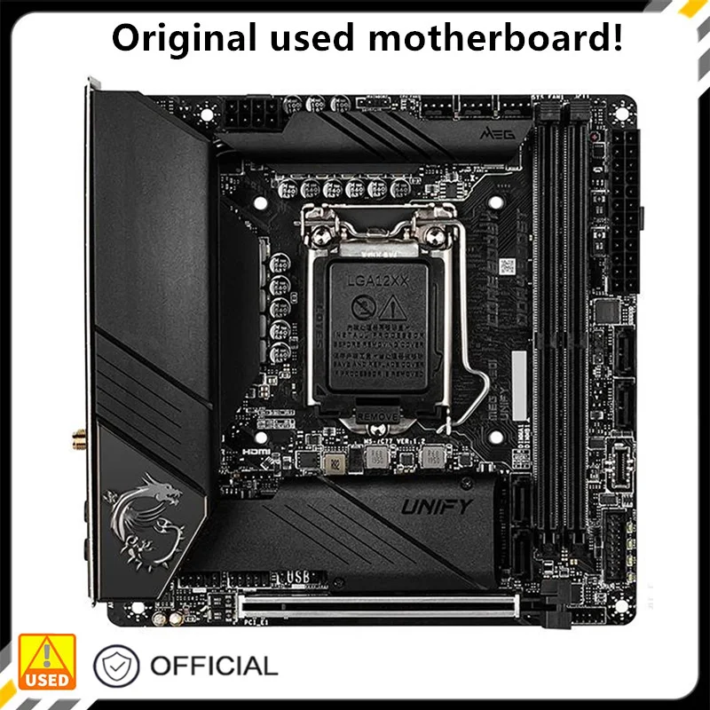 Per Meg Z490I Unify Desktop Usato Originale Intel Z490 Scheda Madre Ddr4 Da 128Gb Lga 1200 I7/I5/I3 Usb3.0 Sata3