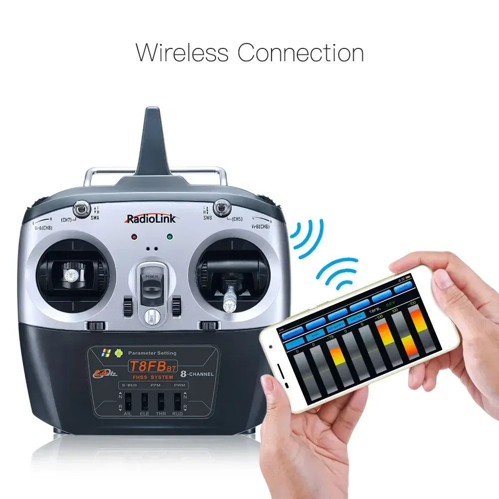 Radiolink T8FB BT Télécommande 8CH 2.4GHz avec Récepteur R8EF pour Drone