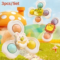3PCS Suction Cup Spinner Toy Baby Bath Funny Game Educational Toys For Children Girls Boys Infant Sensory Stress Reliever Gift 2