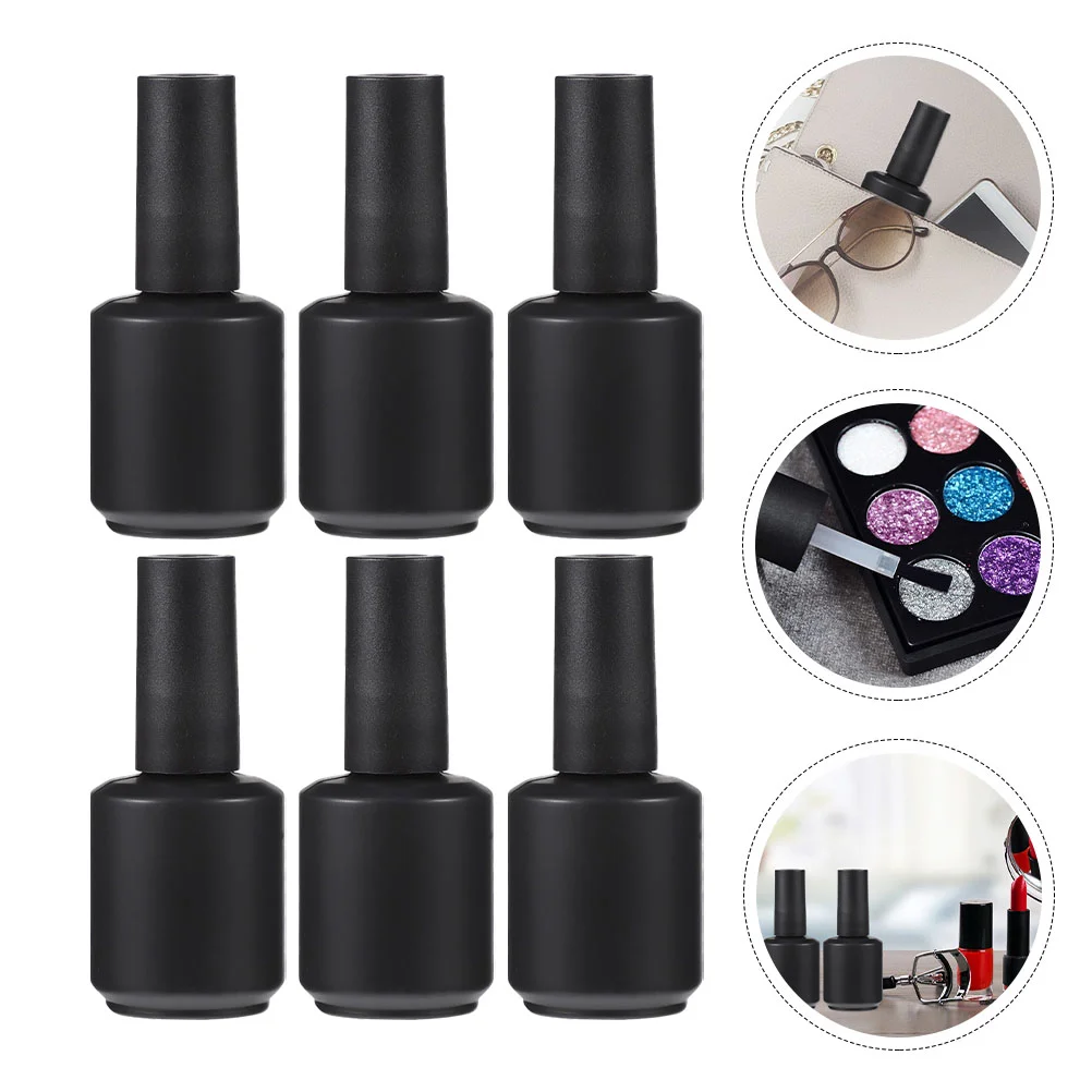 

Nail Bottles Polish Empty Glass Gel Bottle Brush With Containers Refillable Diy Clear Vials Holder Vails For Art Storage Makeup