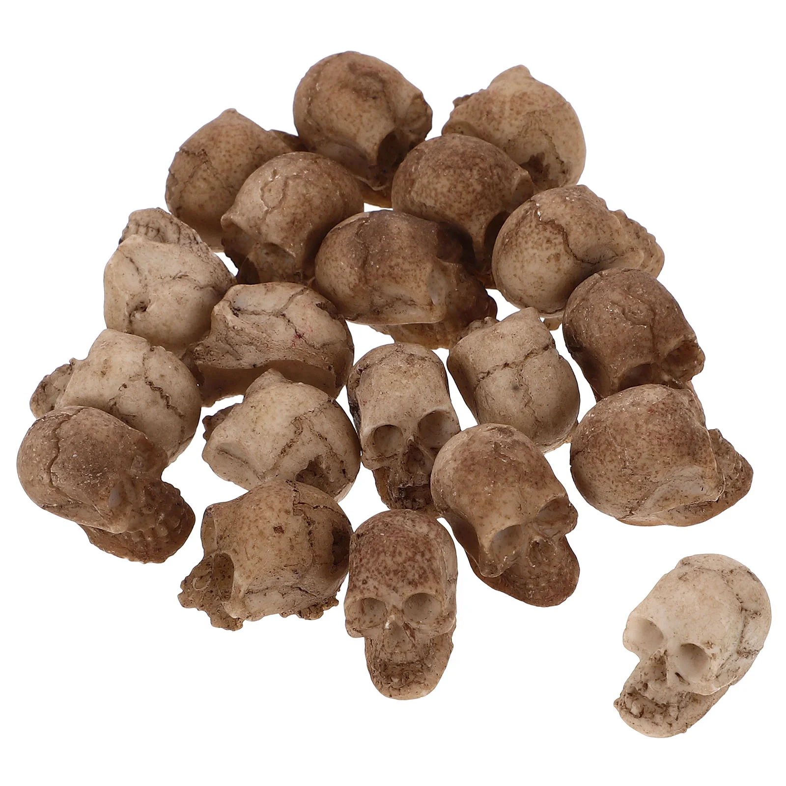 

Halloween Skull Heads Scary Prank Props Terrifying Skull Small Resin Skeleton Ornament Haunted House Decoration Props
