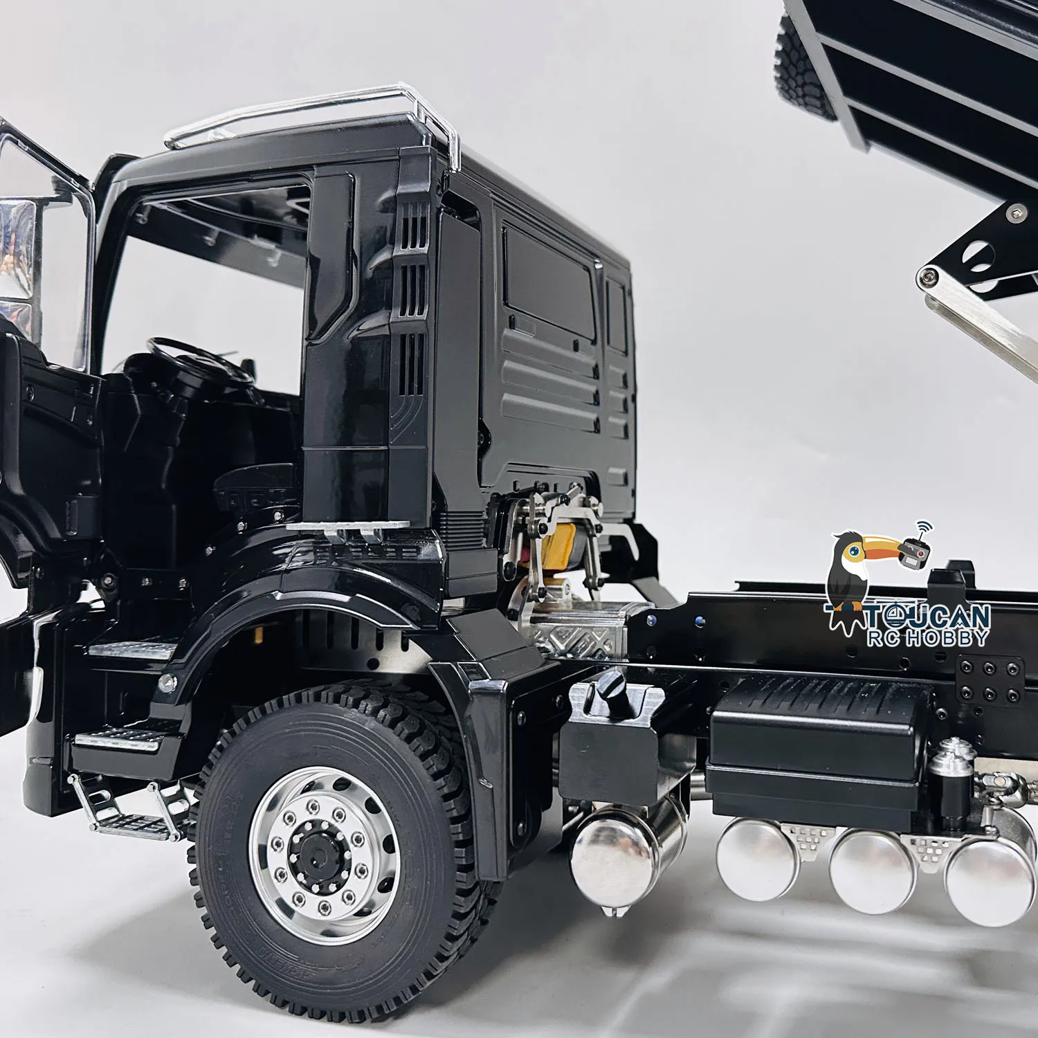 Toys 1/14 6x6 Hydraulic RC Dumper Trucks Radio Control Finished Tipper Car Metal Cabin Lights Sound System Vehicle Model for Boy 6