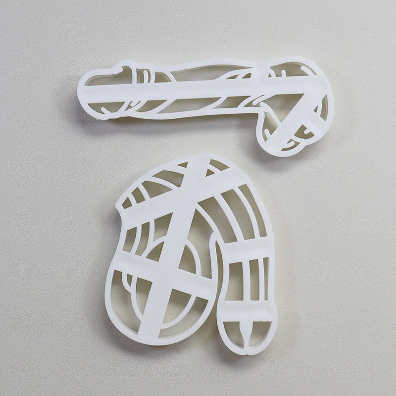 Plastic Male Genital Profile Cookie Cutter Grinder Female Genital Vulva White Baking Tool Diy Cartoon Penis Uterus Biscuit Mold cookie cutter baking mold cookie mould cookie printing mold
