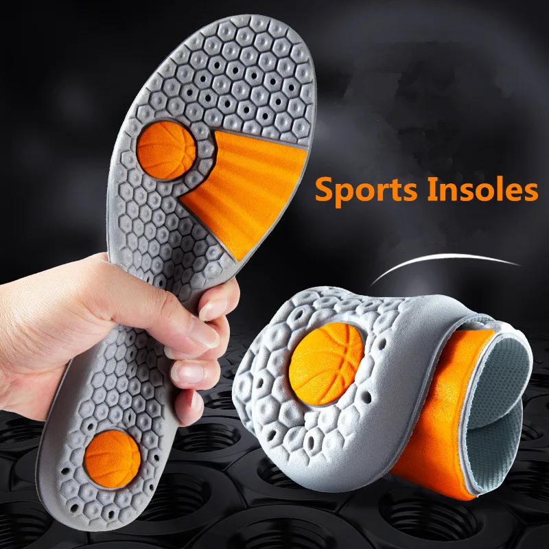 

1Pair Sport Comfort Running Baskets Insole for Feet Men Shoes Insoles Shock Absorption Thick Shoe Sole Non Slip Shoe Pads