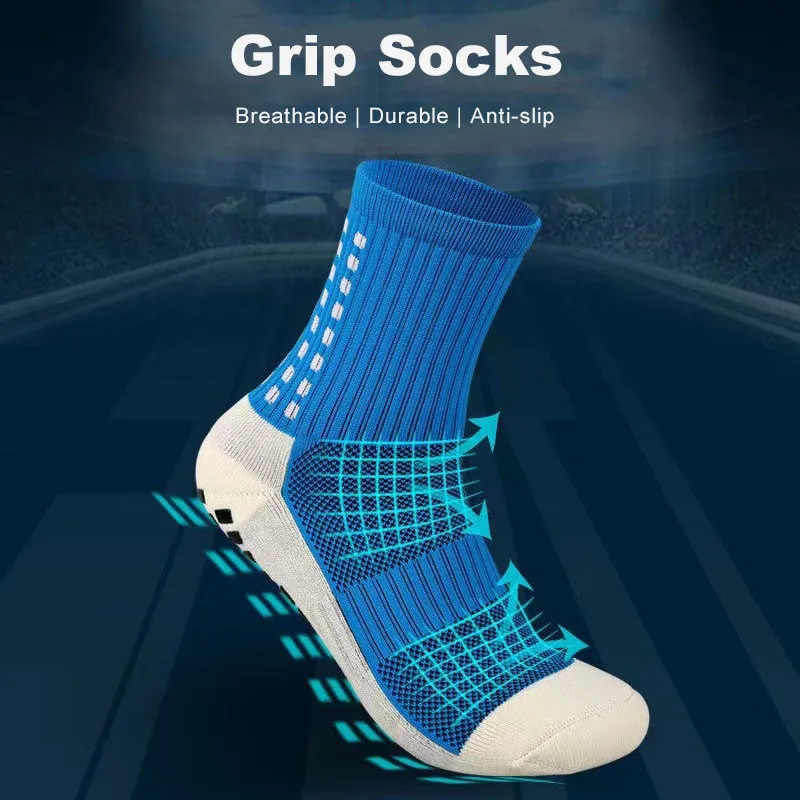 6 Pairs/Pack Non-slip Soccer Socks Men Women Sports Compression Grip Socks for Cycling Basketball Football Yoga Workout