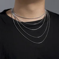 My Shape JOChoker-Collier Rond en Acier Inoxydable pour Homme et Femme, Bijoux à la Mode, Cadeaux, 0.9mm, 1.2mm, 2mm 3