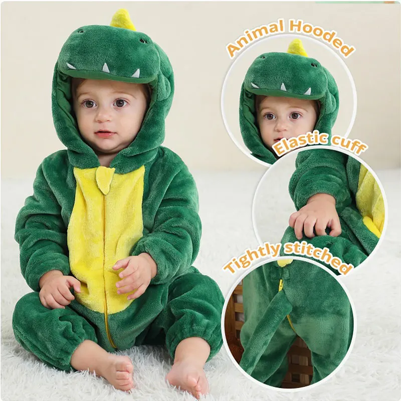 Kids Pajamas Animal Dragon Lion Unicorn Kigurumi Fox Costume For Girl Boy Overalls Jumpsuit