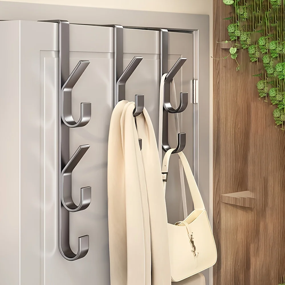 Door Hook door hook Easy Installation Door Hook Strong Metal Coat Rack Suitable for Clothes Hats and Bags Space Saving Design Suitable for Bedroo