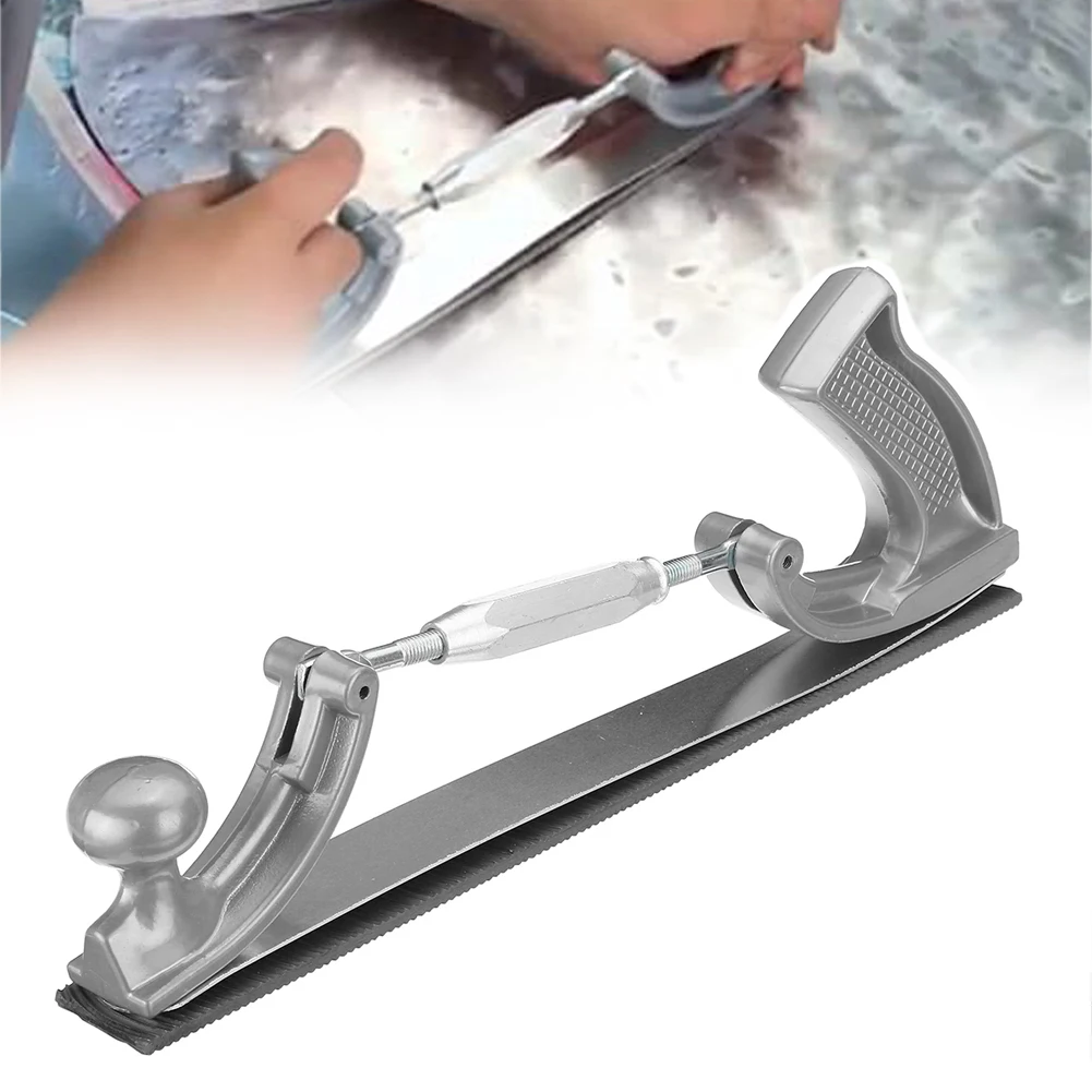 Feile Zähne Feile Heimwerkzeuge Karosserie gebogen Silber Stahl 1 PC 14 Zoll Feilenhalter Polierer Feilen für Sand flach Schön – Detail 1