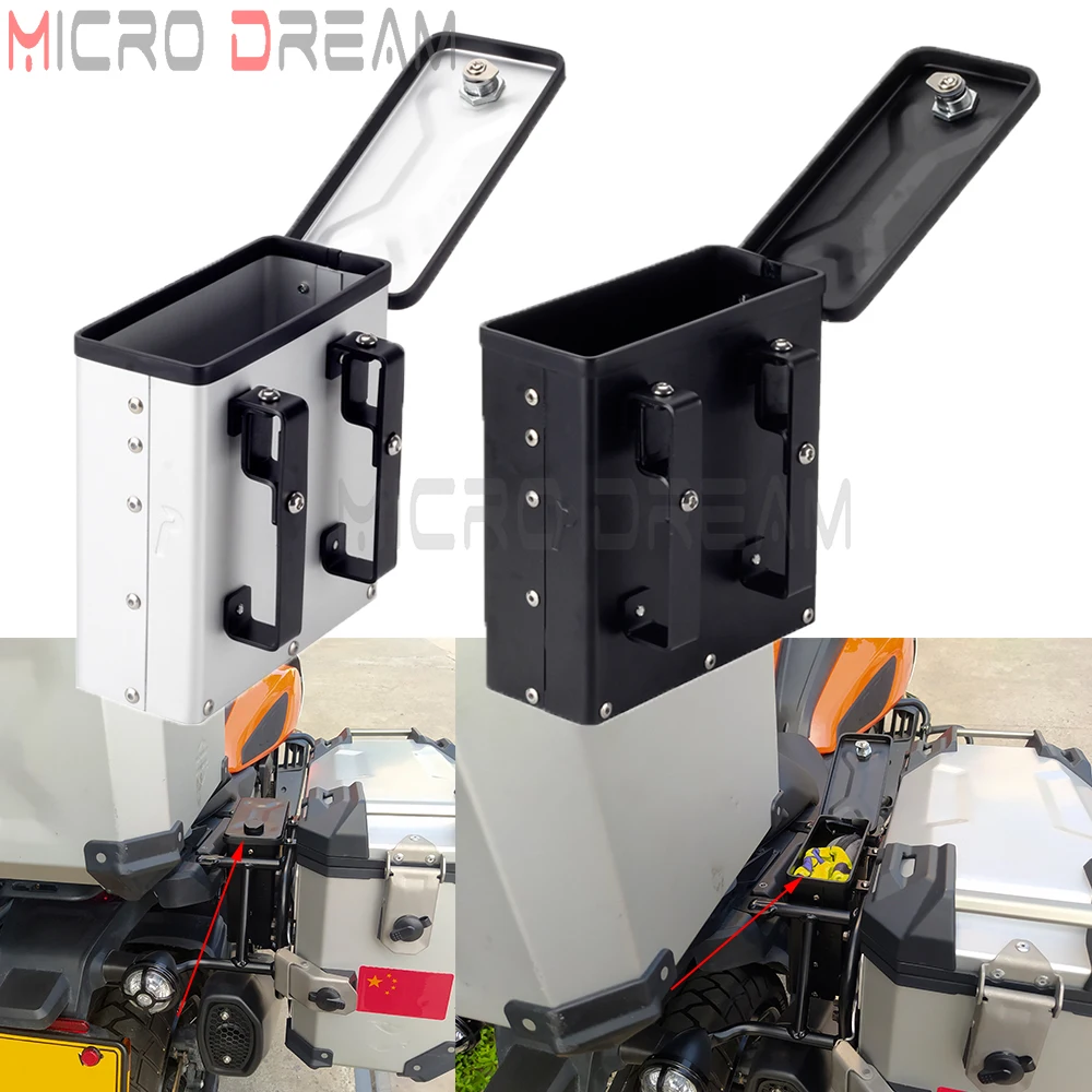 

Motorcycle Tool Box Boxes Luggage Storage Carrier Case 2.3L Right Side Toolbox For Harley Pan America 1250 RA1250 RA1250S 21-up