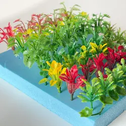 50 - Piece Set of Mixed Color Miniature Rainforest Diorama Plants (MULTI)
