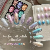 9 Couleurs Vernis à Ongles Semi-Solide Populaire à Haute Saturation, Style Universel, en Pot, pour la Beauté des Ongles 3