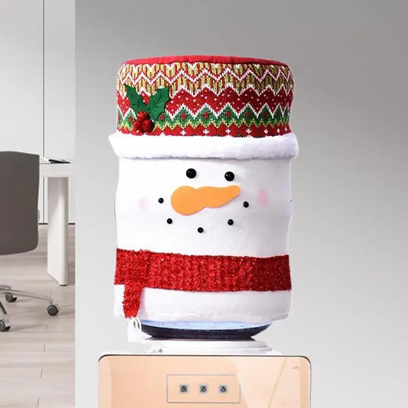 Water Jug Cover Christmas Water Bottle Dust Shield Stretchy Bucket Dust Defense Reusable Dispenser Sleeve