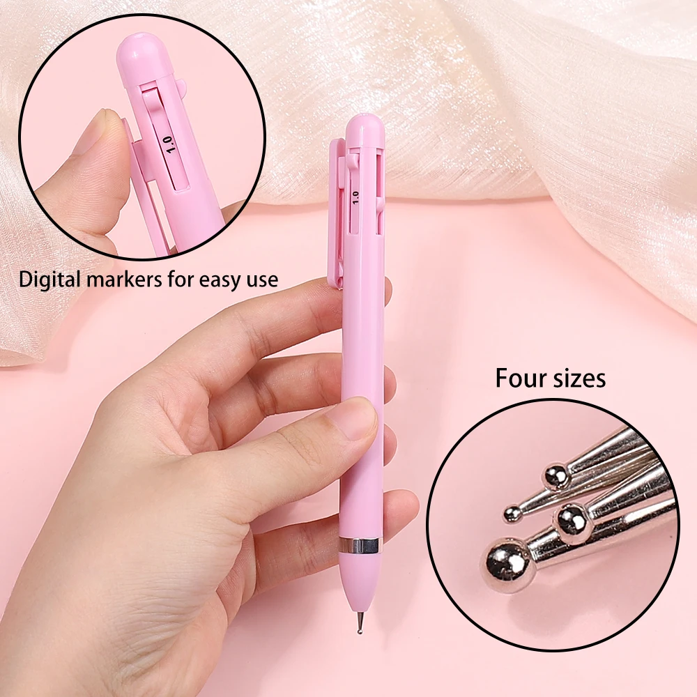 4 in 1 Nail Art Dotting Tools Nail Drill Point Nail Tools Dot Painting Tools Nail Point Press Type Point Drill Pen Rotary Tool 5