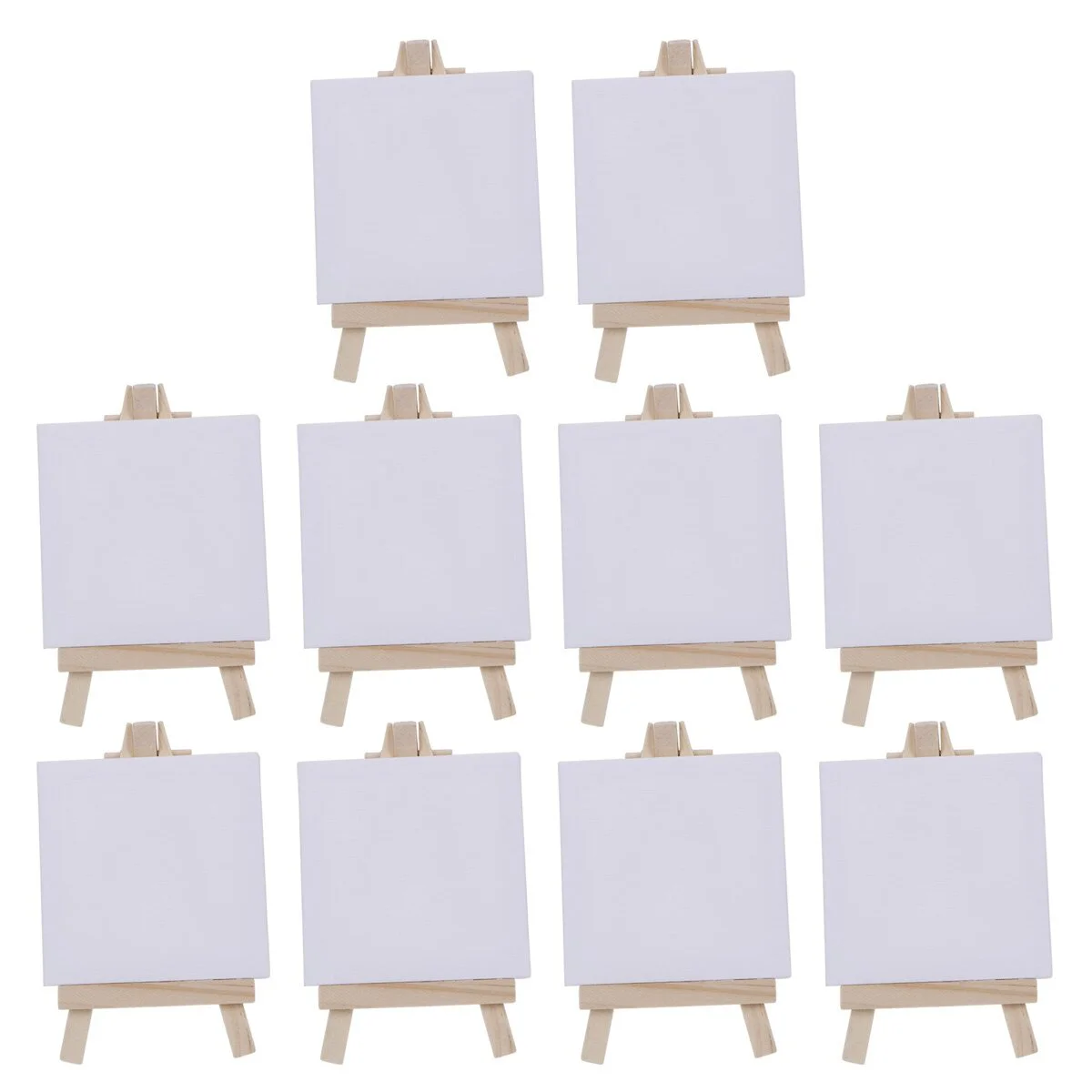10 PCS Painting Craft Drawing Kids Easel Decoration Mini Canvas Panel Wooden Sketchpad Settings sketch easel wooden easel